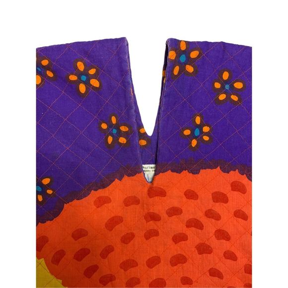 MARIMEKKO Suomi-Finland Vintage 1970's Quilted Maxi Dress - Picture 4 of 10